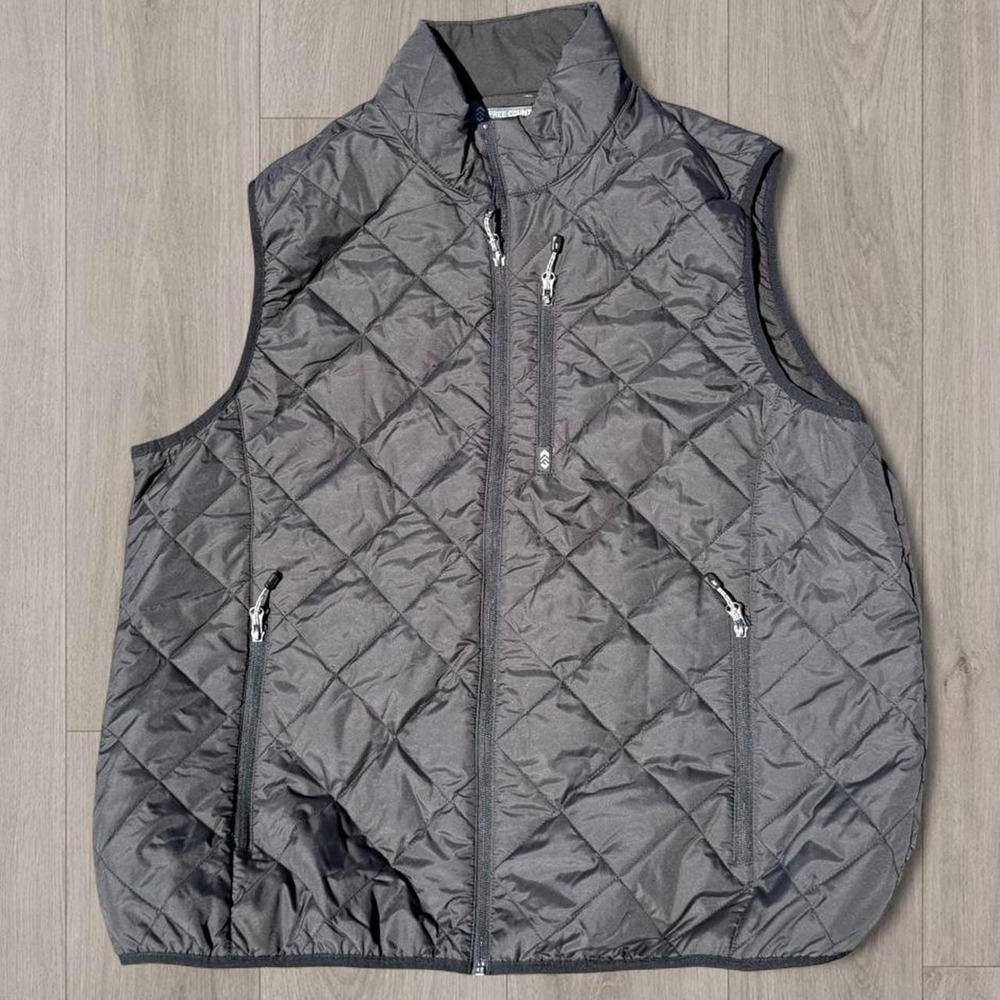 Free Country Men's XXL Quilted Vest Bundle Black & Tan 2 Pack - Picture 4 of 6